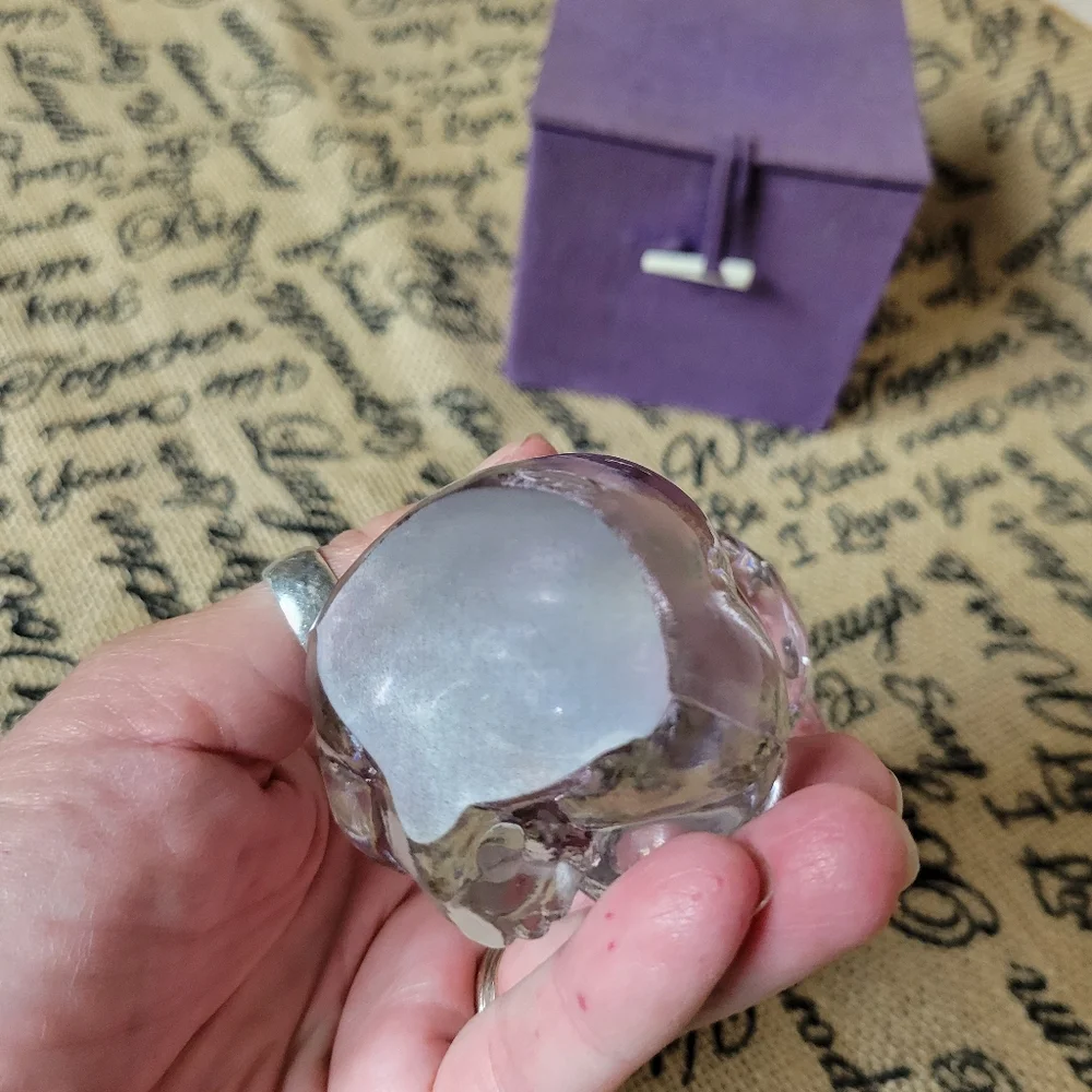 Vintage Fenton November Topaz birthstone crystal bear comes with box - Picture 5 of 9